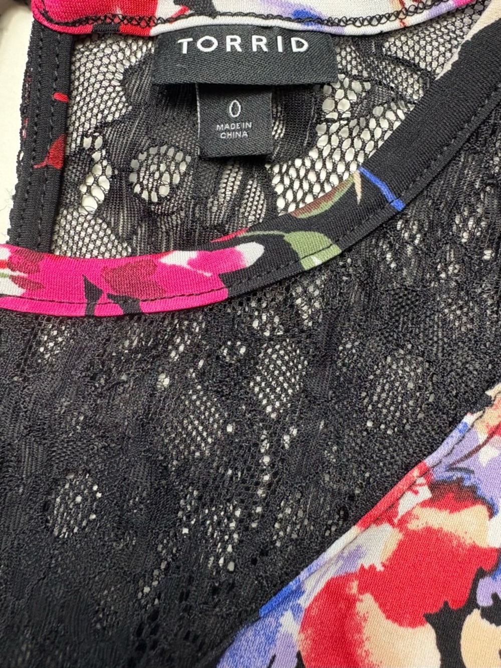 Torrid Black Floral Lace Asymmetrical Midi Skater Dress • Torrid Size 0 / US L - Picture 11 of 13